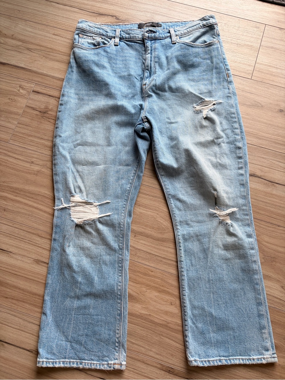 Hudson Holly Bootcut Jeans Women’s Size 33 Light Wash Distressed Denim